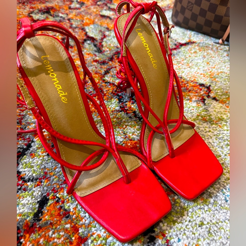 Red Strapped Heel